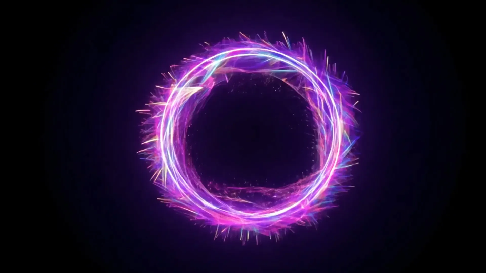 Vibrant Neon Circle Background for Futuristic Logo Animation